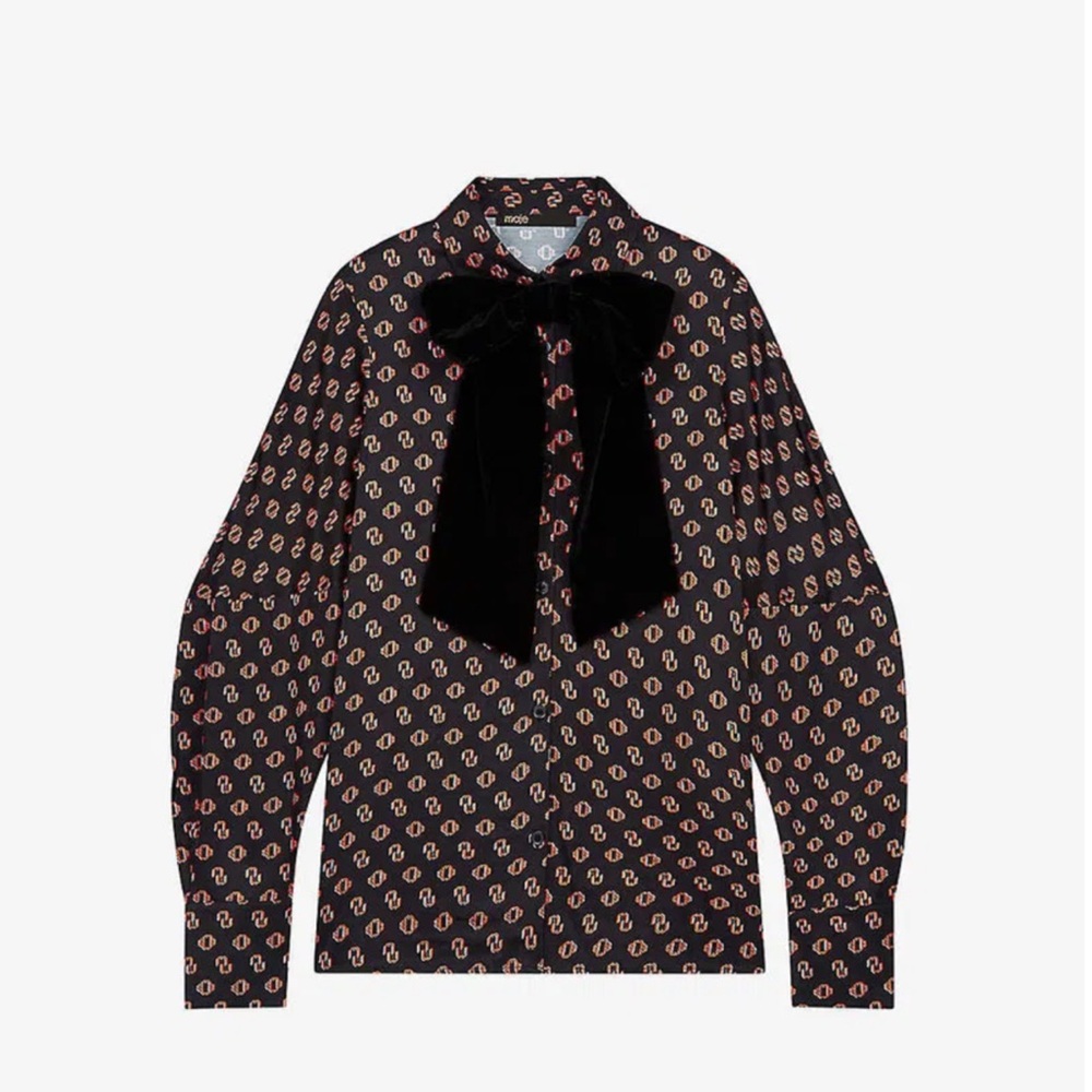 Maje Blouse with Pattern